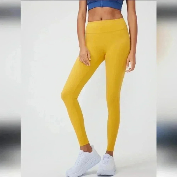 Outdoor Voices Size Large Orange/Yellow SuperForm Full Length Legging Pockets - Picture 1 of 6